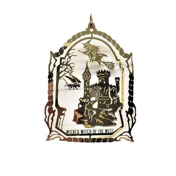 Wizard of Oz Wicked Witch of the West Ornament Brass Flying Monkeys Evil Castle - Picture 6 of 8